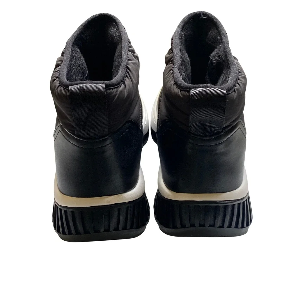 Tommy Hilfiger Womens‎ Black Puffer Ankle Boots Faux Fur Lined Platform 6.5 NWOB